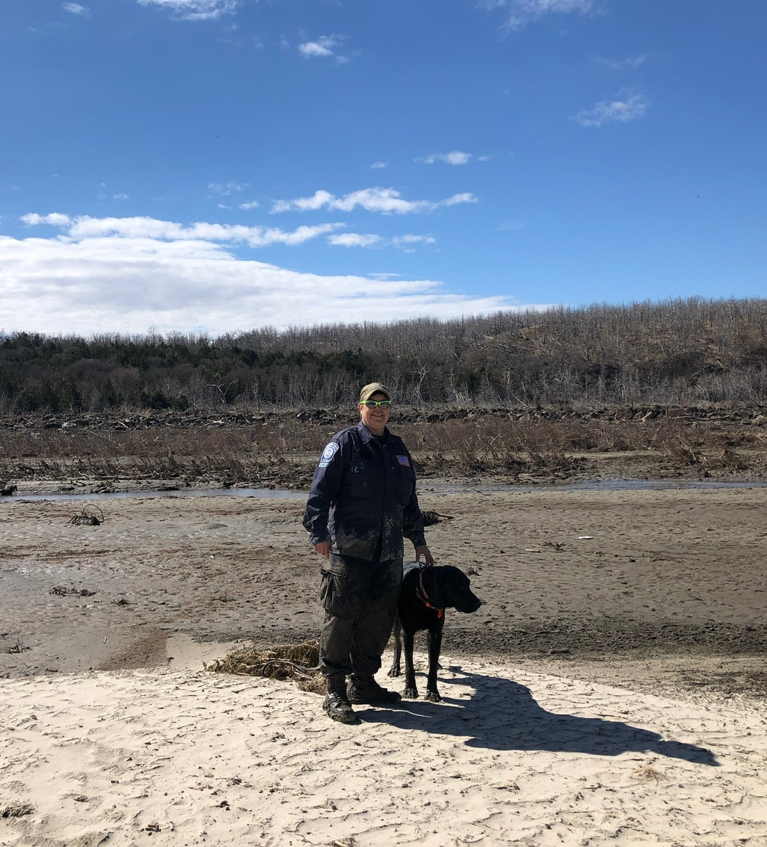 Scent detection K9 handler in the field